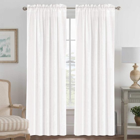 Sheer linen curtain